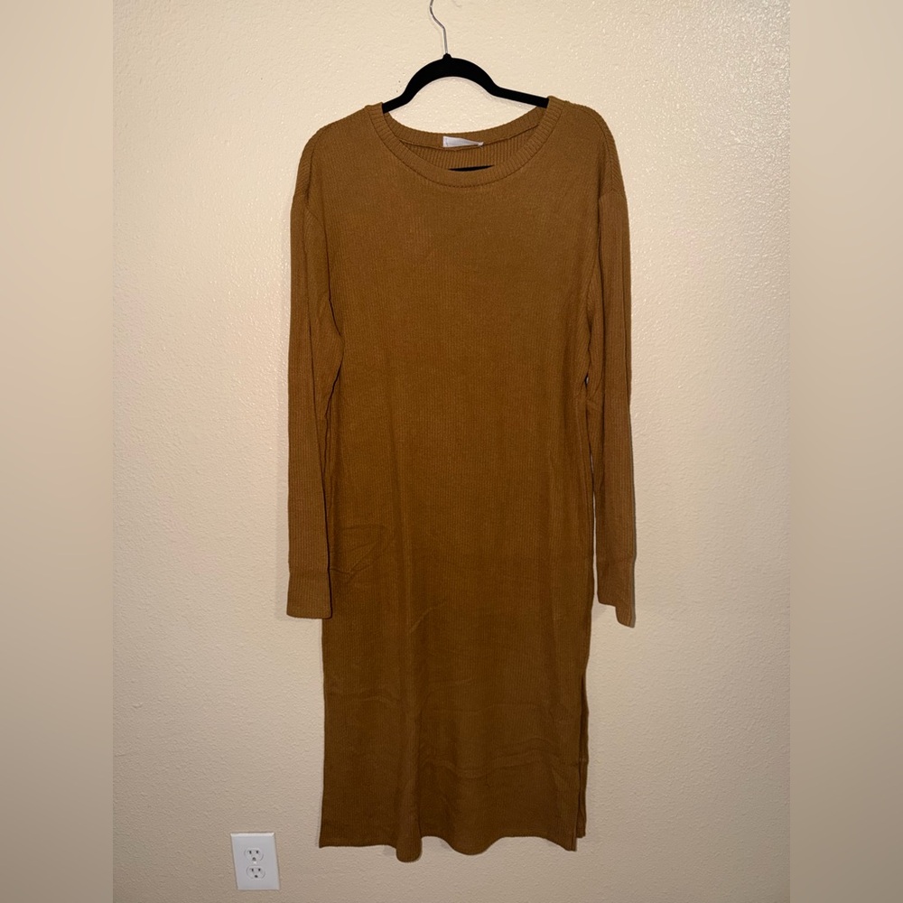 Mustard Boutique Long Sleeve Sweater Dress Size L